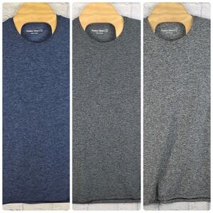 Lot of 3 Outdoor Voices Men Blue Gray All Day Long Sleeve Jersey T-Shirt Large
